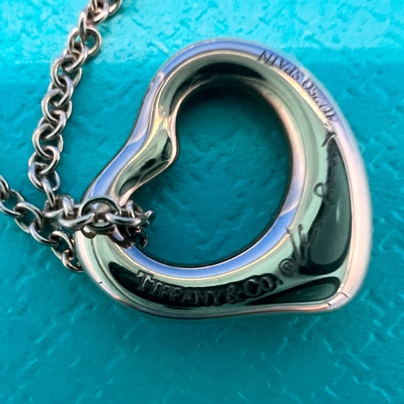 🔴Authentic TIFFANY & CO 18K ROSE GOLD Open Heart Necklace 🔴 - Picture 8 of 13